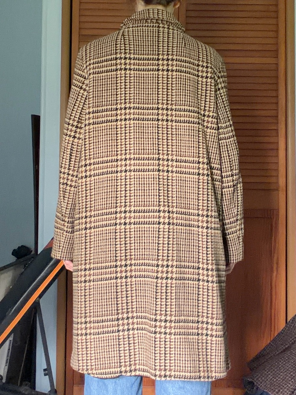 Woven houndstooth trench coat - Picture 6 of 6